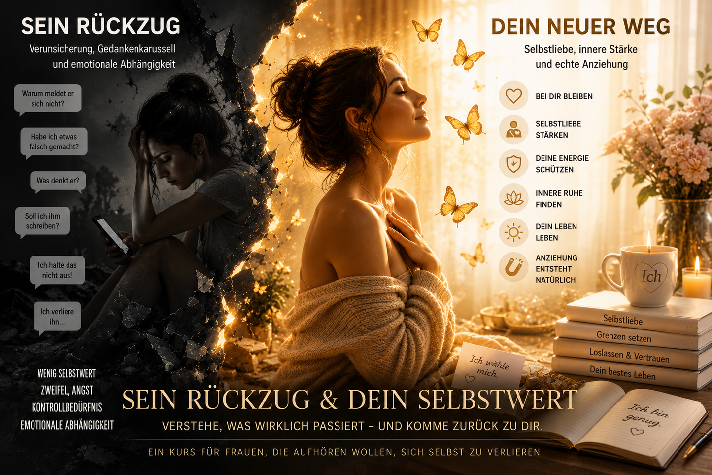 Sein Rückzug = Deine Chance für dich selbst da zu sein